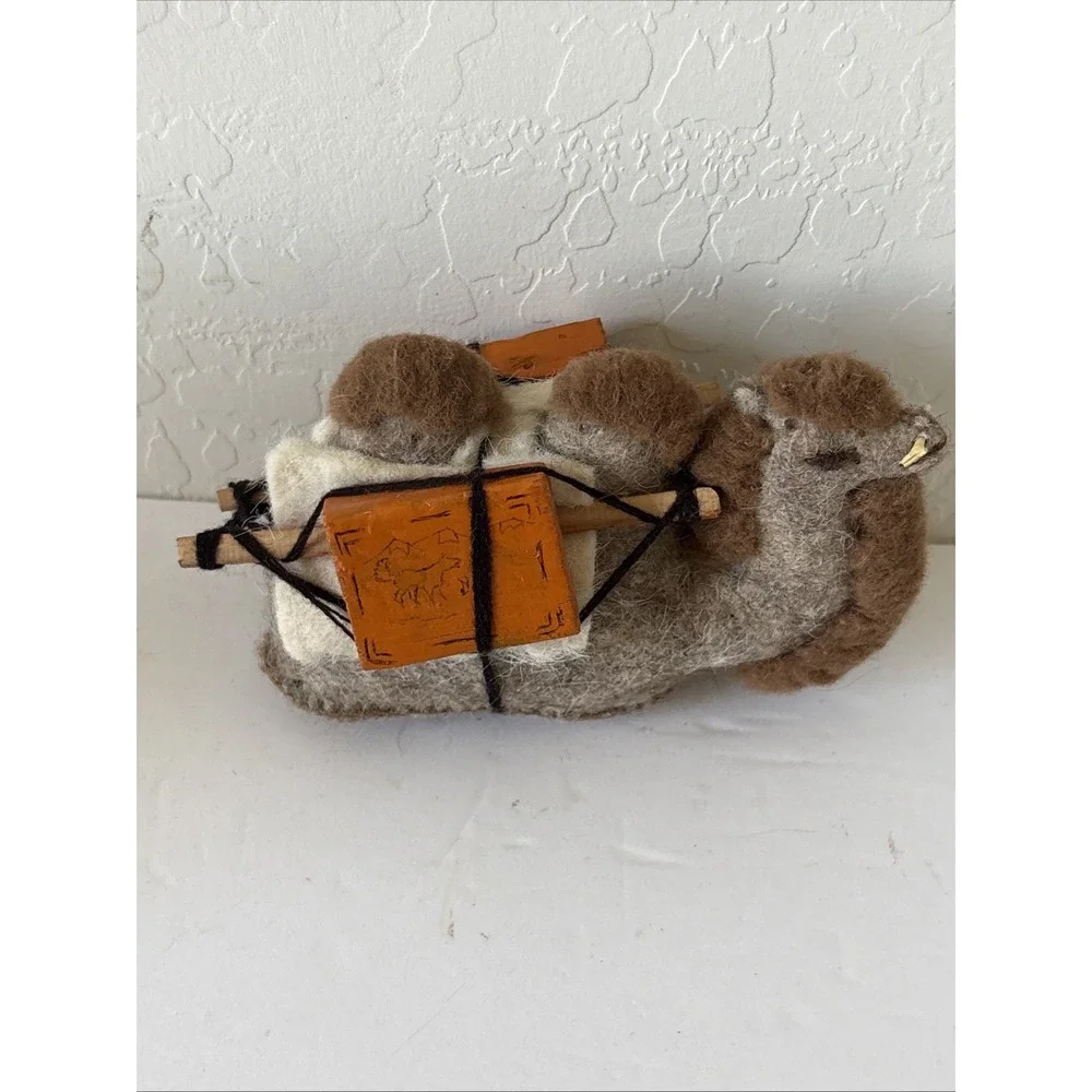 Vintage Felt Camel Art Handmade